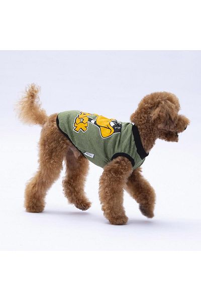 Pettrend Green Daffy Duck T-Shirt - Cat Dog Apparel-Organic Cotton Combed Tee Shirt