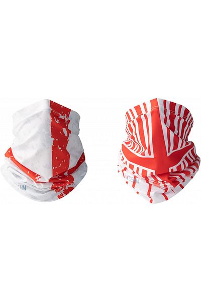 HYSENM Set of 2 Hysenm bandanas, polyester/spandex, white/red, universal size