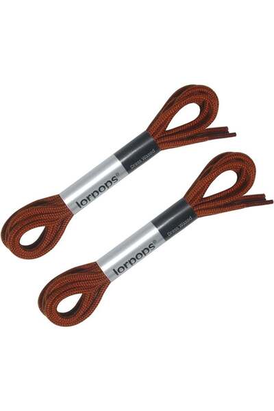 Lorpops Set 2 perechi de sireturi Lorpops, maro, poliester, 80 cm x 2,4 mm