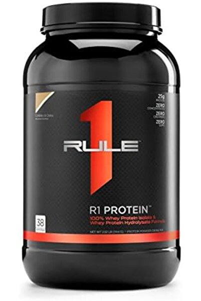 Rule 1 مسحوق بروتين مصل اللبن، بنكهة الكوكيز والكريمة، 100% بروتين مصل اللبن ...