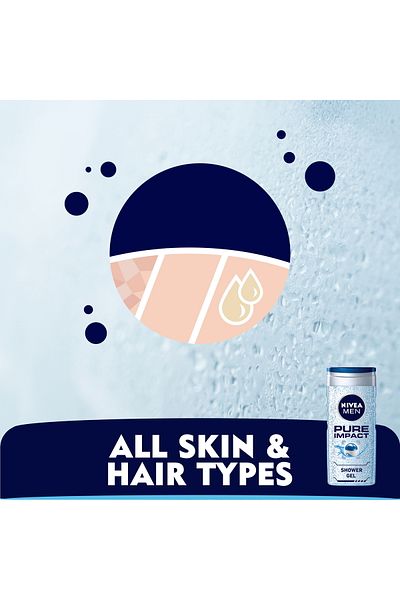 NIVEA Men Pure Impact Shower Gel Value Pack 2 x 250 ml
