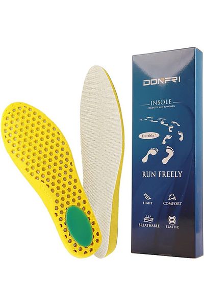 Cjmilado shoe insoles, polyurethane, yellow/beige, size 39-40