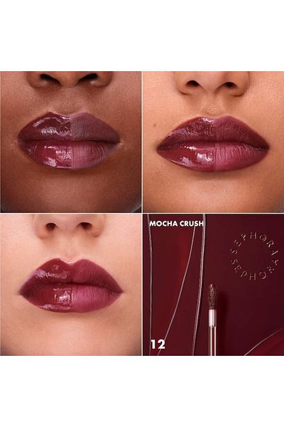 SEPHORA COLLECTION Totally Juicy Lip Tint 12 Mocha Crush - Deep Brown Nude Lip Tint 5.5ml