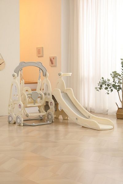 FULLJOY زحليقة مع مرجيحة وحلقة كرة سلة 3*1 ,173*120*122 سم