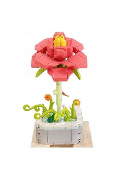 zola Construction set for children and adults, Zola, Rose, 6 years +, 118 pieces, 14 x 10.5 x 19.5 cm