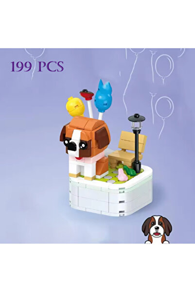 zola Construction set for children and adults, Zola, 6 years +, 199 pieces, puppy with balloons, 10.7 x 8.3 x 10.8 cm