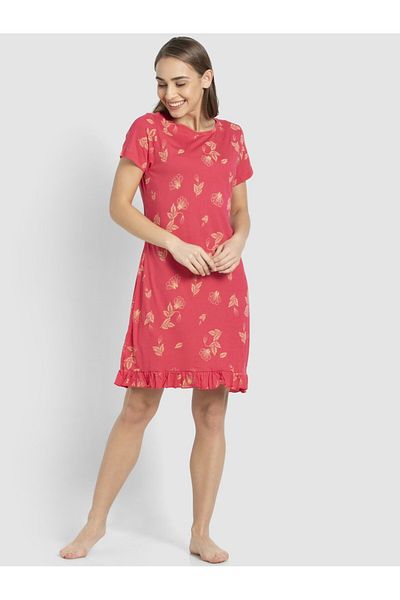 JOCKEY Relax-Women Sleep Dress RX25-0103-Ruby
