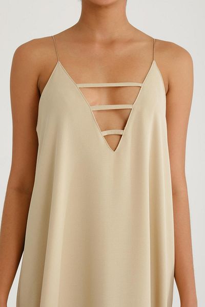 Store 100% Cotton, Thin Strap, Satin Look Dress