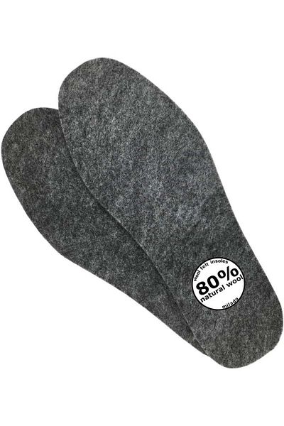 Cjmilado insertii de pantofi, fetru, gri, dimensiune 35-36 cm, 230 mm