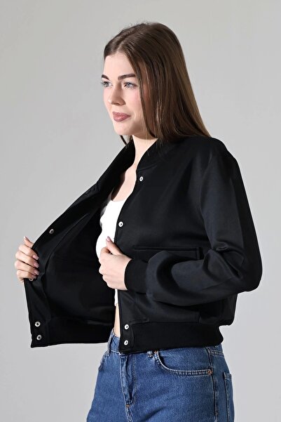 PALAZZO Women's Black Boutique Seasonal Bomber Jacket