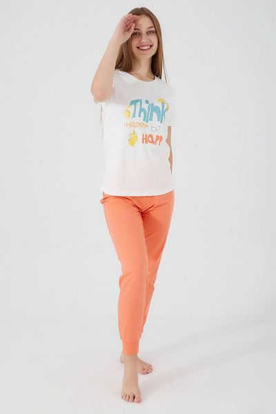 ROLY POLY Be Happy Half Sleeve Elastic Leg Pajama Set'Mother Daughter Can Be Combined'
