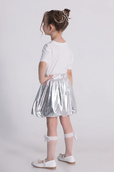 Dmb Girl's Silver Skirt Love You T-Shirt Set