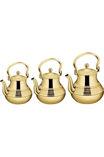 ALSAIF Gold-plated Patterned Tea Kettle From , 1.2/1.6/2.0 Liter Capacity