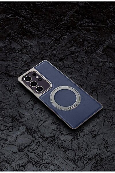 AWH جراب شحن لاسلكي مغناطيسي من الجلد لهاتف Samsung Galaxy S25 Ultra مع حامل ...