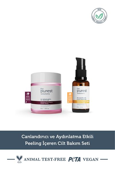 The Purest Solutions Σετ περιποίησης δέρματος με απολέπιση για αναζωογόνηση και λάμψη