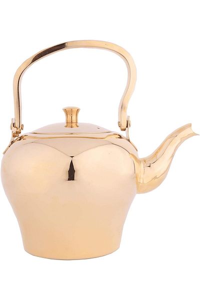 ALSAIF 1.6L Saif Teapot, durable and elegant, ideal for serving tea and other teas. Gold color.