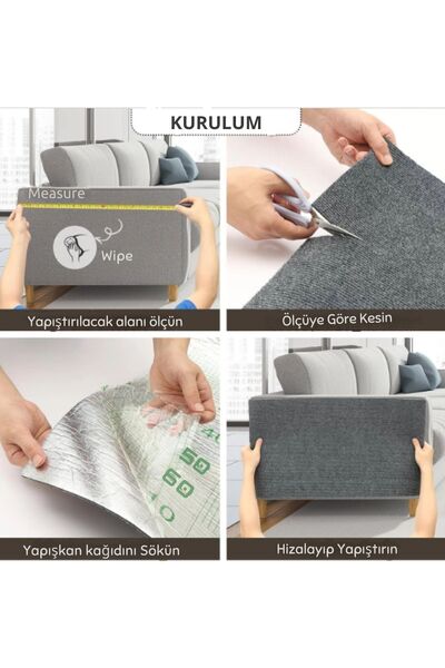 KatFlex Cat Scratching and Care Carpet - Adhesive Seat Edge Protector (50 cm X 100 cm)