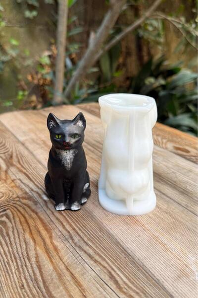rufus concept Kedi Kaju Tekli Silikon Mum Kalıbı