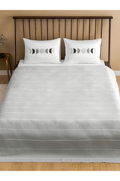 LC Waikiki Lcw Home Stripe Patterned Cotton Double Pique Set
