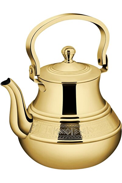 ALSAIF 1.2L Saif Teapot, durable and elegant, ideal for serving tea and other teas. Gold color.
