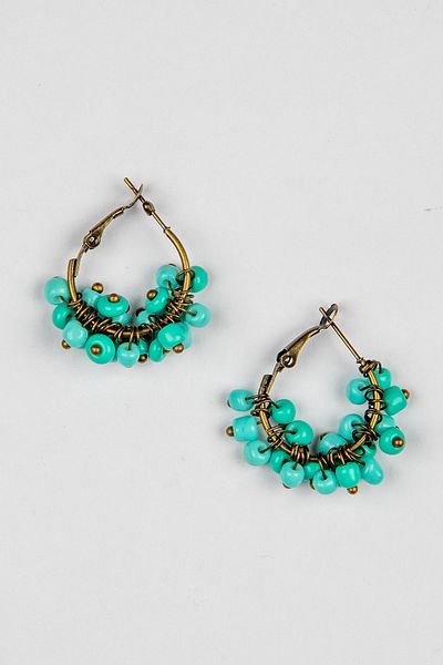 Lila Rosa Ethnic Authentic Turquoise Earrings