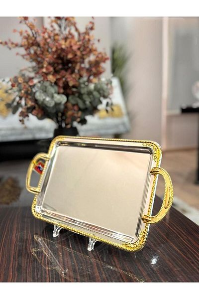 aljahwari Single serving tray, two-tone glossy, size 23*33