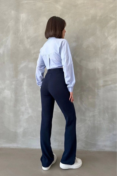Ovebu Imported Crepe Pants with Front Statement