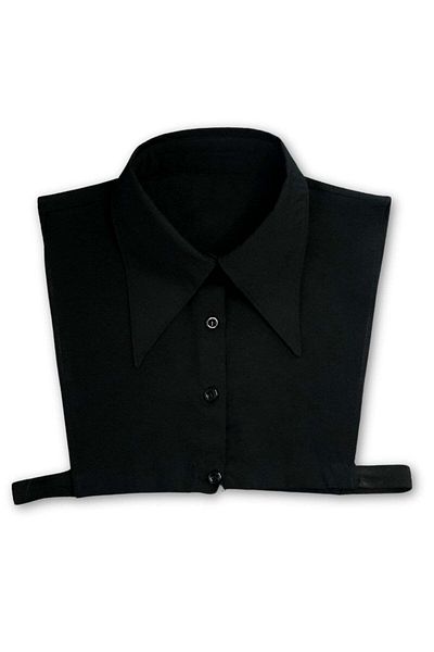 mirach Textile Schwarzes Damenhemd mit spitzem Kragen - Bequeme Passform - Weiche Stoffmischung L-XL