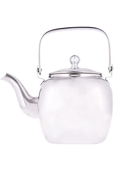 ALSAIF 1.6L Saif Teapot, durable and elegant, ideal for serving tea and other teas. Silver color.
