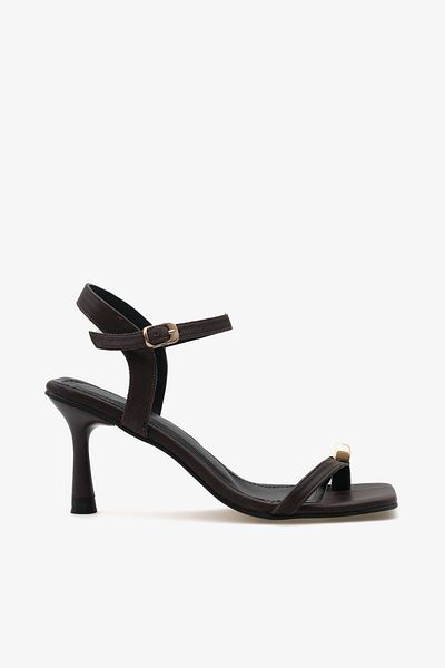 LOJO Women's Flip Flops Gold Buckle Heeled Daily Sandals Feliy