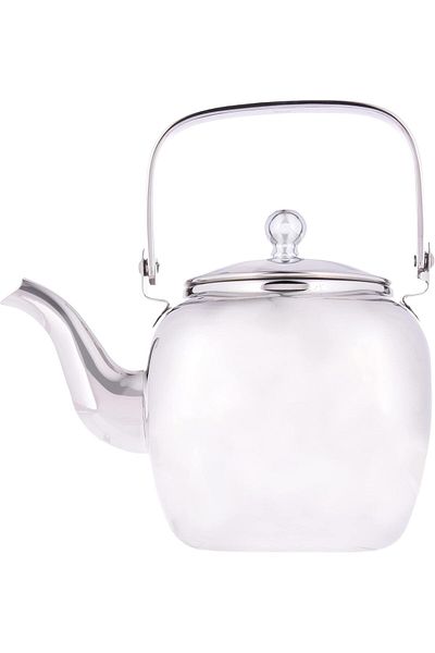 ALSAIF 1.6L Saif Teapot, durable and elegant, ideal for serving tea and other teas. Silver color.