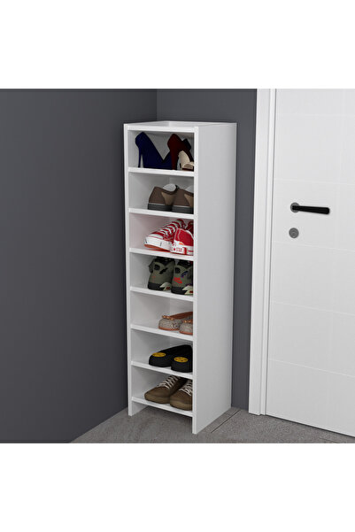 MOBİLİQUE Şahane No.8 Dar Ayakkabılık Beyaz-Beyaz