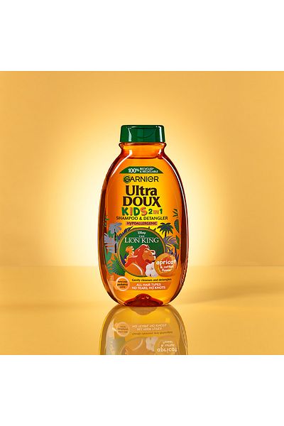 Garnier Ultra Doux Kids 2 in 1 Apricot Shampoo & Detangler 400ml - Lion King