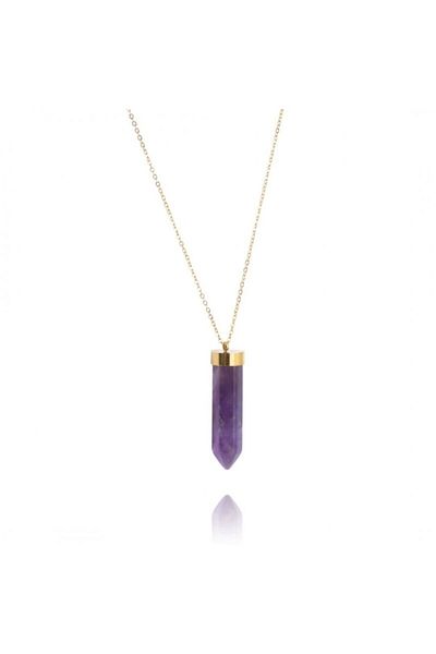 ECARLA Stainless steel necklace, 14k gold plated, Ecarla, NST1606FIO