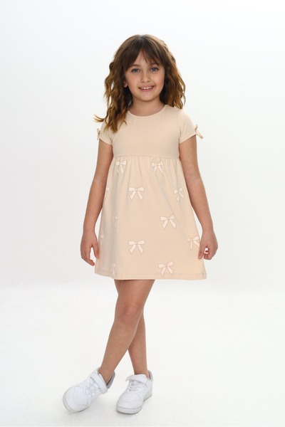 Toontoy Φόρεμα για κορίτσια με φιόγκο με τύπωμα