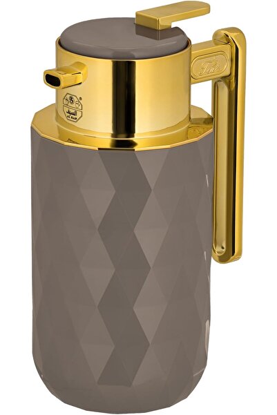 ALSAIF Yaqout Thermal Insulated Flask for Coffee and Tea, Leak Resistant, Dark Brown, 1 Liter Capacity, Pac