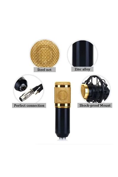 COOYA Recording Condenser Microphone with Stand BM-800, Premium Audio System, Durable