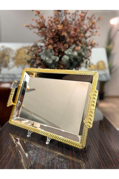 aljahwari Single serving tray, two-tone glossy, size 29*41