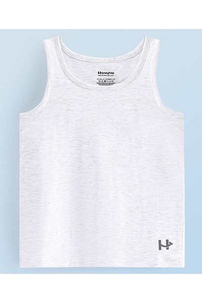Honeyhap Honeyhap Premium Cotton Elastane Single Jersey Sleeveless Printed Vests Pack Of 3-Multicolor