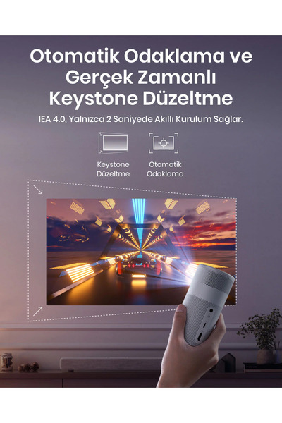 Anker Nebula Capsule Air Taşınabilir Projeksiyonlu Hoparlör Beyaz - D4112