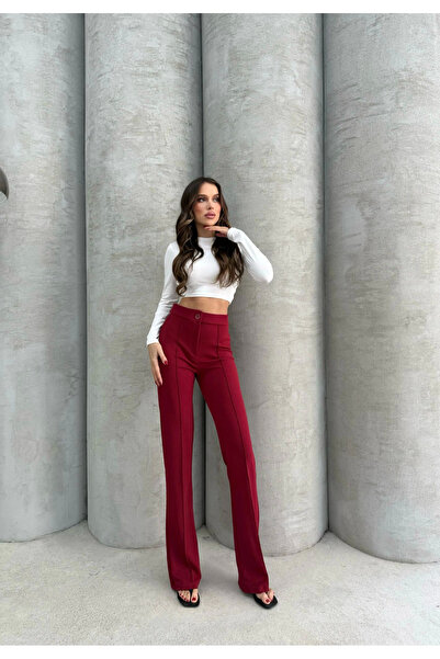 Ovebu Imported Crepe Pants with Front Statement
