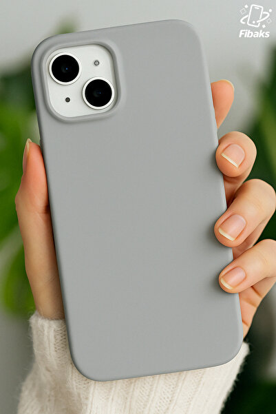 Fibaks iphone 13 - 14 - 15 Uyumlu Kılıf Kadife Lansman Soft Yumuşak Liquid Silikon Kamera Korumalı Kapak