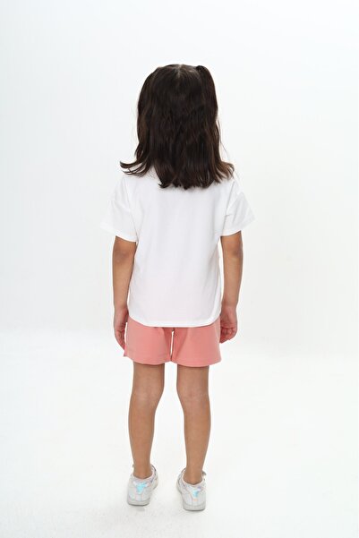 Toontoy Girl's Bow Printed Shorts Suit