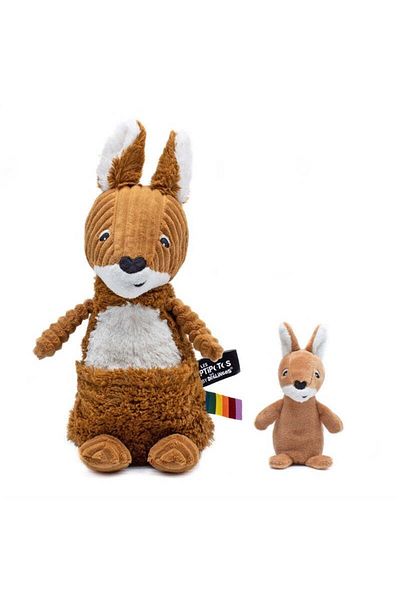 les deglingos ALLEZOU THE KANGAROO MOM & BABY BROWN SUGAR