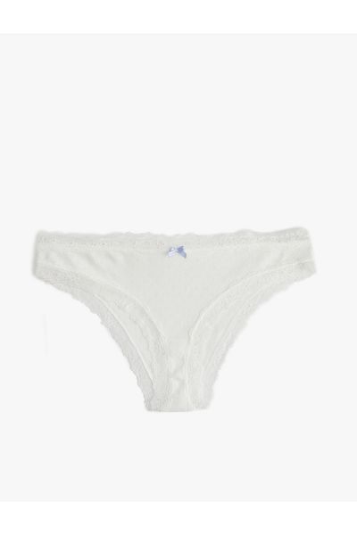 Koton Cotton Bow Lace Detailed Panties