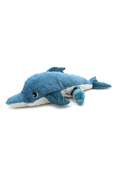 les deglingos PTIPOTOS THE DOLPHIN MOM & BABY BLUE