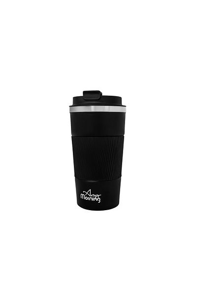 Any Morning Cană termos Ba21549, 500 ml, neagră, 16,91 oz