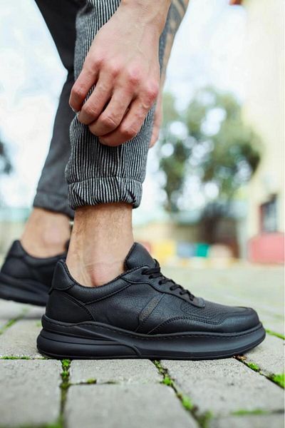 BPM Casual Shoes 707 Black (Black Sole)