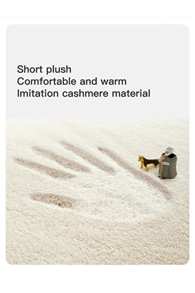 sharpdo Modern Minimalist Style Living Room is Fully Covered with Imitation Cashmere Thickened Carpet