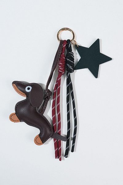 SHERIN Keychain with Brown Dog and Star